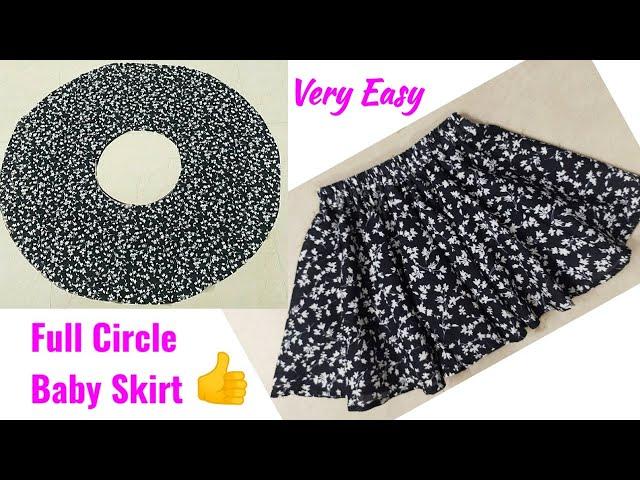 Full Circle Umbrella Cut Baby Skirt Cutting and Stitching