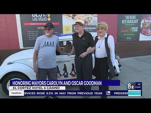 El Cortez hotel and casino honors Mayors Carolyn and Oscar Goodman