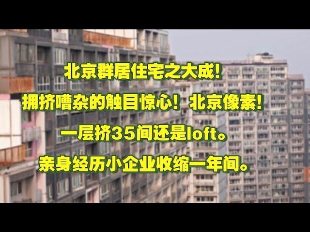 北京群居住宅之大成！拥挤嘈杂的触目惊心！堪比香港劏房。北京像素！中国经济大萧条时代如何奋斗。房价亏损上百万的像素小区，一层挤35间还是loft。亲身经历小企业收缩一年间。稳不住的房地产和群居的年轻人！