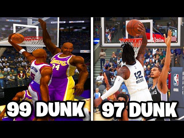 Poster With The Highest Rated Dunker In Every NBA 2K