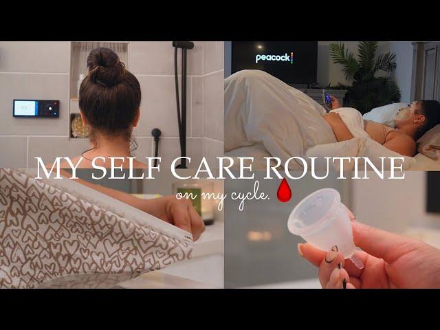 MY SELF CARE ROUTINE ON MY CYCLE| hygiene, relief, tips, & motivation|