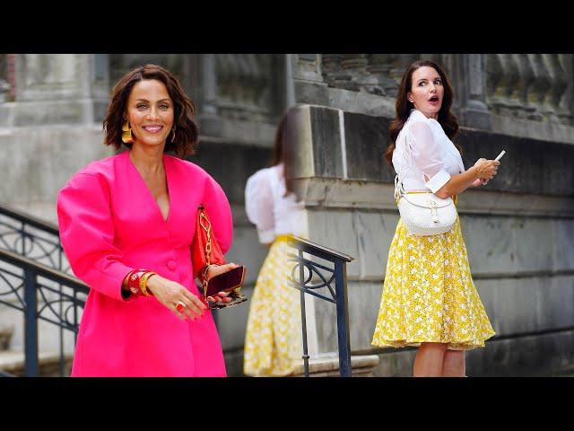 Kristin Davis and Kim Catrall's replacement Nicole Ari Parker film 'And Just Like That' in NYC