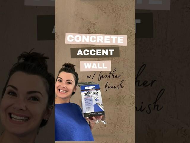 Easy Concrete Accent Wall w/ Ardex Feather Finish. I love this stuff!! Yay or nay? #concretewall