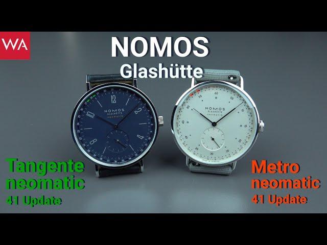 NOMOS Glashütte Metro neomatik 41 Update + NOMOS Glashütte Tangente Update 41 midnight blue.