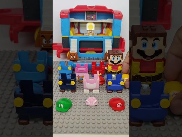 Lego Mario exchanged 7 power suits in front of toads food cart car 120 #toys #shorts #cosplay #viral