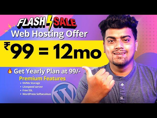 Flash Sale - 1 Year Hosting At Rs. 99 OnlyBest Web Hosting Offer | HostGB