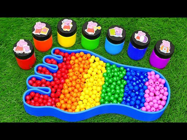 Satisfying Video l How To Make Rainbow Glitter Lollipop Heart Candy with 6 Slime Pool Cutting ASMR