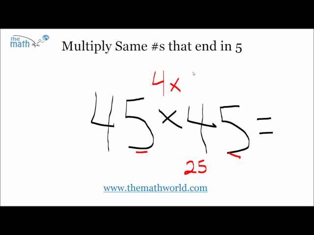 Multiply Same # that ends in 5