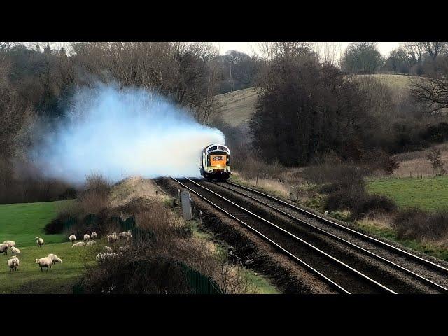 DELTIC, D9000 piles on the POWER!!!!!, Beeston, Castle.13th February 2024