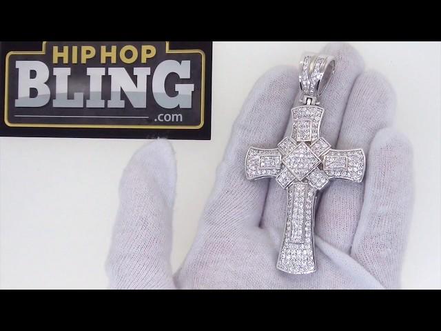 Bling Bling X Cross CZ Micro Pave Hip Hop Pendant