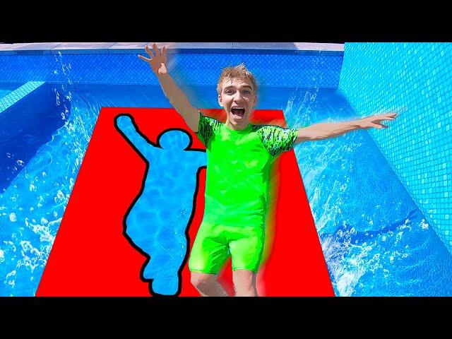 Jumping Through IMPOSSIBLE Shapes into Backyard Pool! (Sharer Family Vacation $10,000 Challenge)