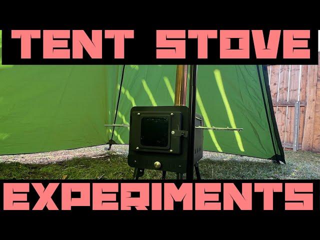 HOT TENT CHIMNEY DAMPER  EXPERIMENTING.