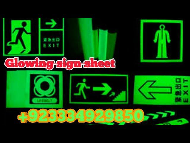 Glowing sign sheet For Information. used in industries , Hospitals , schools etc