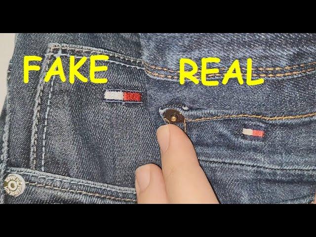 Tommy Jeans real vs fake. How to spot fake Tommy Hilfiger denim jeans