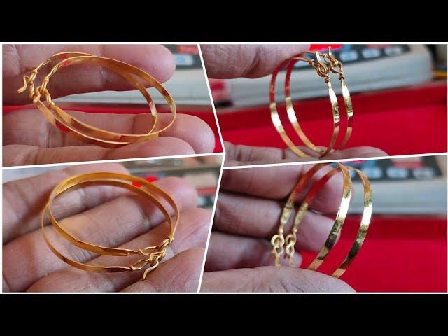 Latest Pure Gold Baby Bangles Designs with weight and price//light weight baby bangles