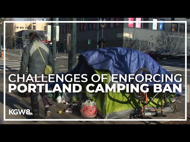 Lack of resources limits Portland's ability to fully enforce its homeless camping ban