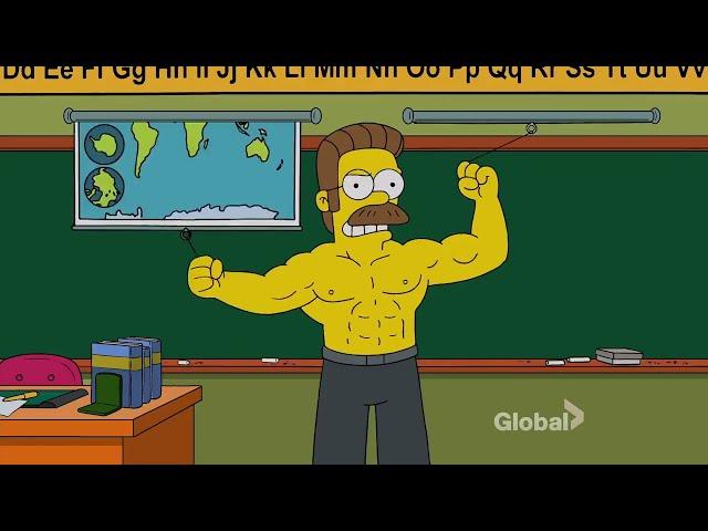The Simpsons- Ned Flanders Muscle Growth 2