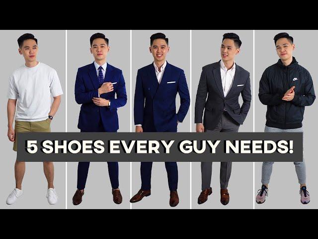 5 Shoes Every Guy SHOULD Own! White Sneakers, Loafers, Oxfords/Derbies, Double-Monk Straps, Trainers