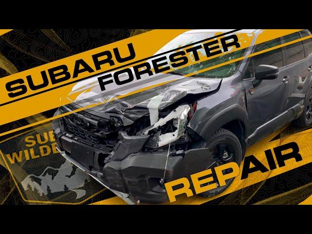 Subaru Forester. Front end repair. Ремонт переда.