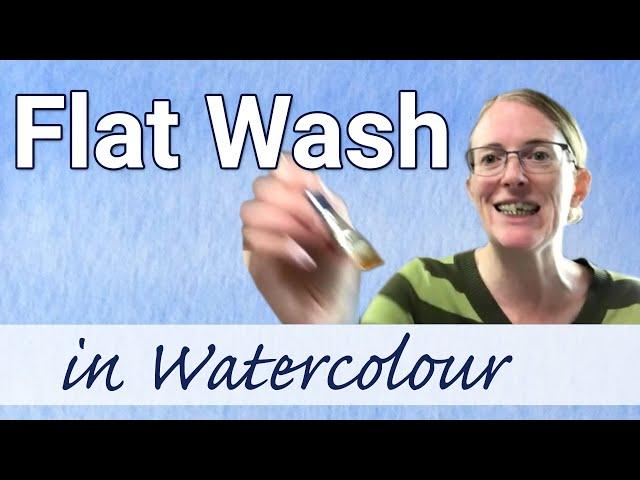 How to Paint a Wet in Wet Flat Wash in Watercolour Step by Step - for Beginners