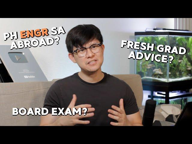 PINOY ENGINEER SA ABROAD? ADVICE FOR FRESH GRAD? BOARD EXAM SA US? | Q&A Vlog