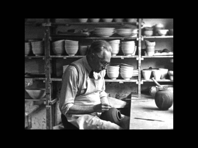 Master British Ceramicist Bernard Leach, in His Studio, 1952