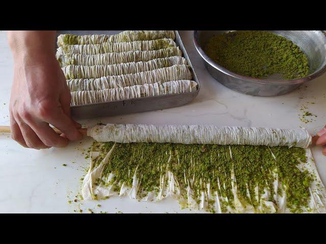 Baklava Benim işimTek Hamurdan 2 Tepsi baklava /Fıstıklı Sarma Nasıl Yapılır /Antep baklavası