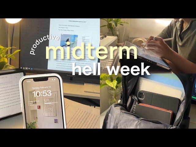 MIDTERMS EXAM study vlog — how i study for exams, lots of cramming & cleaning my room 