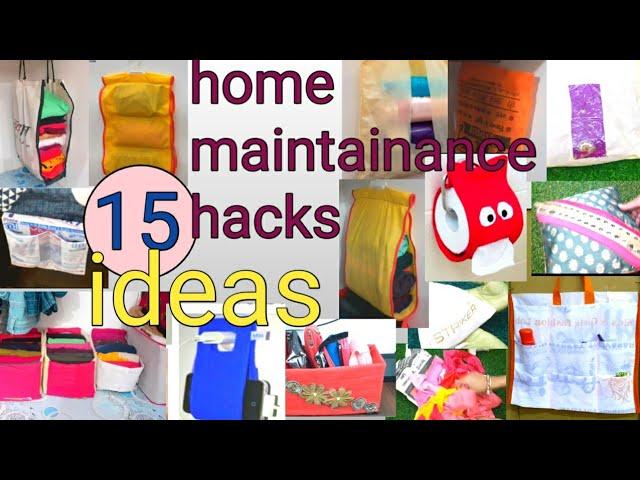 बेकार पडी shopping bag को सही use करने का तरीका/15 ways to home organizations ideas from waste bag