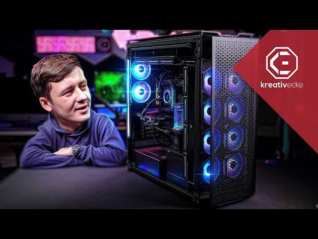 Der FETTESTE Gaming PC, den wir jemals gebaut haben! 22 Lüfter! 6 Liter Flüssigkeit! Corsair 9000D