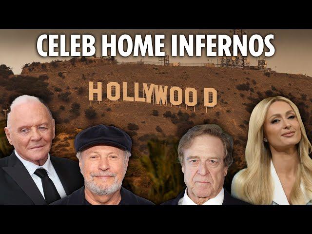 The celeb mansions burned to ash as 130k flee LA fire 'apocalypse' ripping through Hollywood hills