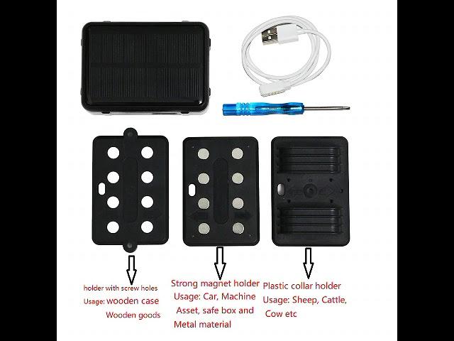 Waterproof IP67 Solar Power charging 4G Network GPS Tracker Device for Cow Sheep with Collar V44