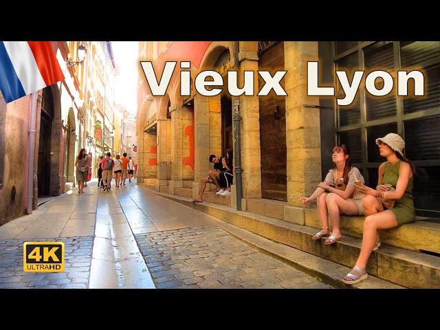 Walking In Lyon France - Basilique Notre Dame de Fourviere, Vieux Lyon (Old Town) - 4K Walks