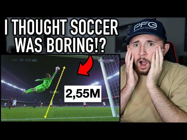 AMERICAN Reacts to Legendary Goalkeeper Saves in Football! *INSANE*