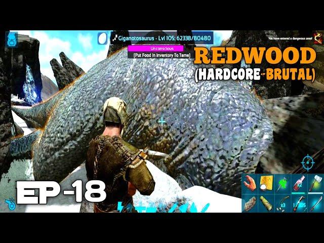 Ark Mobile Giganotosaurus Finding And Taming In The Whitesky Peak | Hardcore-Brutal | Ep - 18