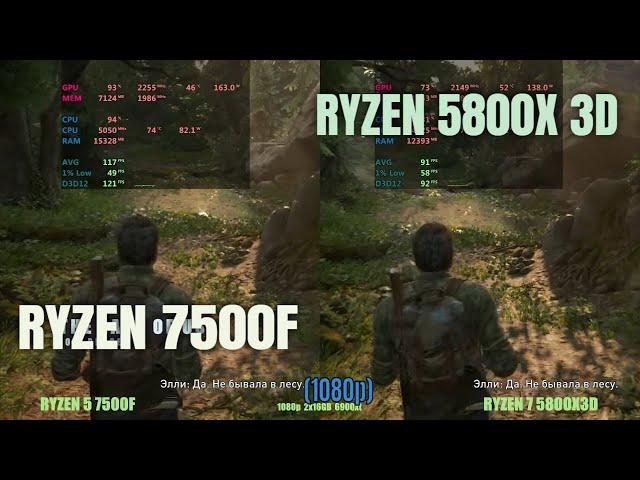Ryzen 5800x3d vs Ryzen 7500f in 2024