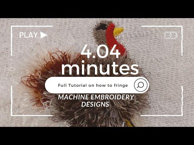 Detailed Tutorial on Making Fringe Designs | Machine Embroidery by Artapli