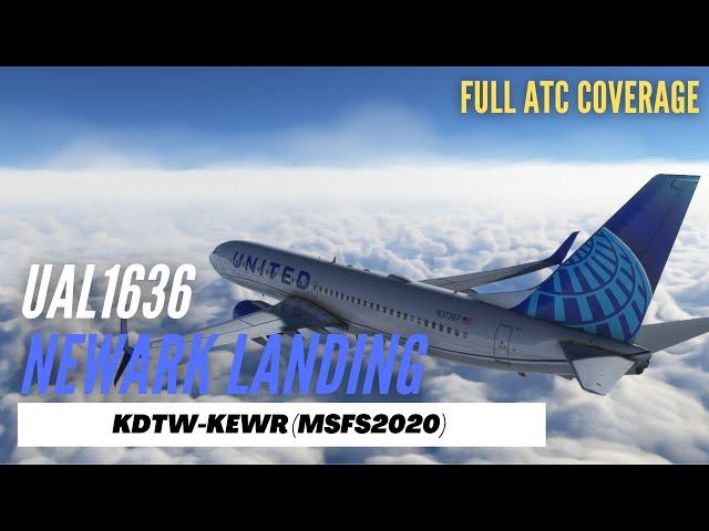 [MSFS] Real World Operations United Airlines Landing & Approach on Newark PMDG 737-800 (IVAO)