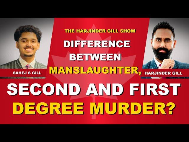 Difference Between Manslaughter, Second and First Degree Murder?