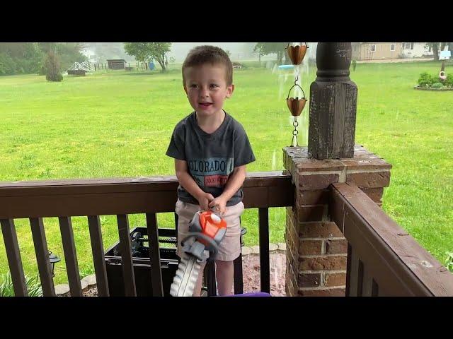 Hedge Trimmer Toy for Kids | Rainy Day Fun | Videos for Kids and Toddlers | Tools for Kids