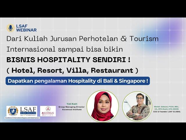 How to Become Hospitality Entrepreneur Webinar - 6 July 2024