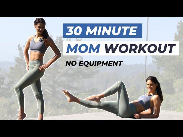 30 MIN MOM WORKOUT | Effective Full Body BURN - Safe with Diastasis Recti & Pelvic Floor Weakness!