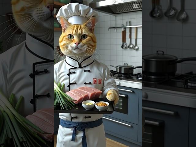 The Meow Chef is Gathering Ingredients
