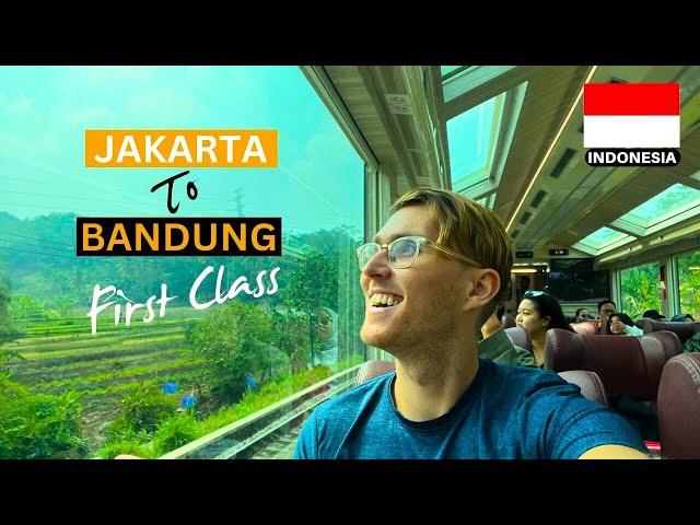 Riding 28$ Luxury PANORAMIC train Jakarta to Bandung 