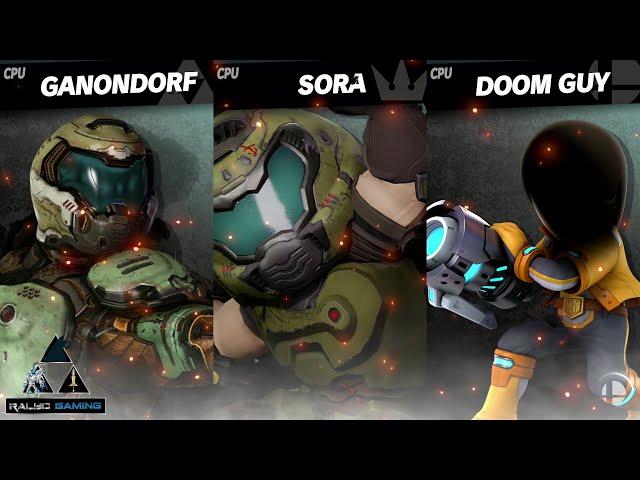 Smash Mods Ultimate:  Doom Guy vs Doom Guy vs Doom Guy