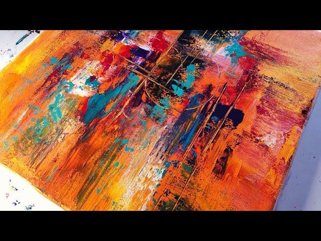 EASY Abstract Painting Technique For Acrylic On Canvas