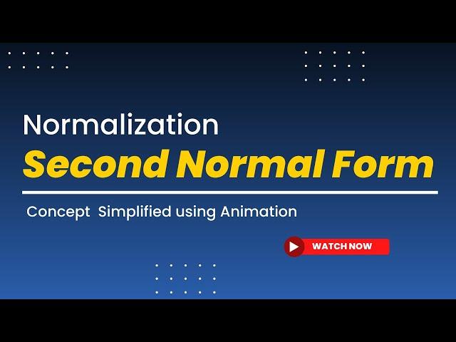 Second Normal Form (2NF) | Normalization | DBMS