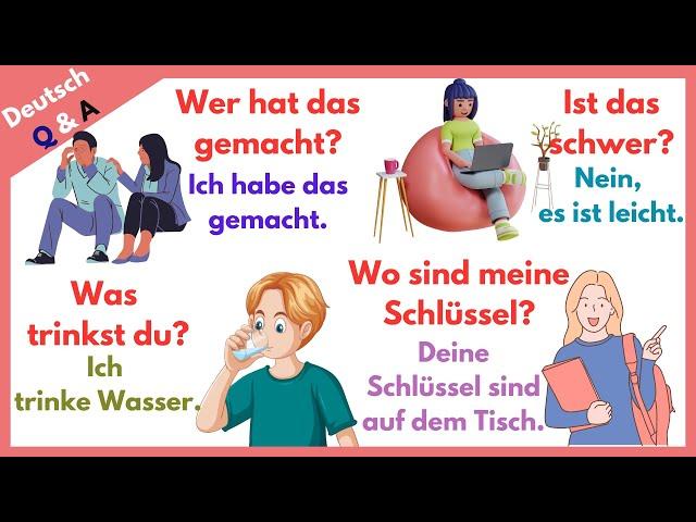 Meistere Deutsch mit diesen 100 wesentlichen Fragen und Antworten | Lerne Deutsch mit Spaß