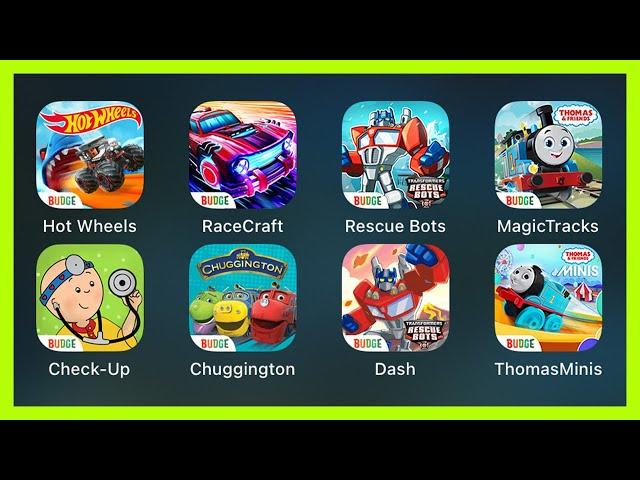 Thomas & Friends Minis,,Transformers Disaster Dash,,Chuggington Traintastic,,Caillou Check Up