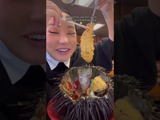 Eating a giant uni